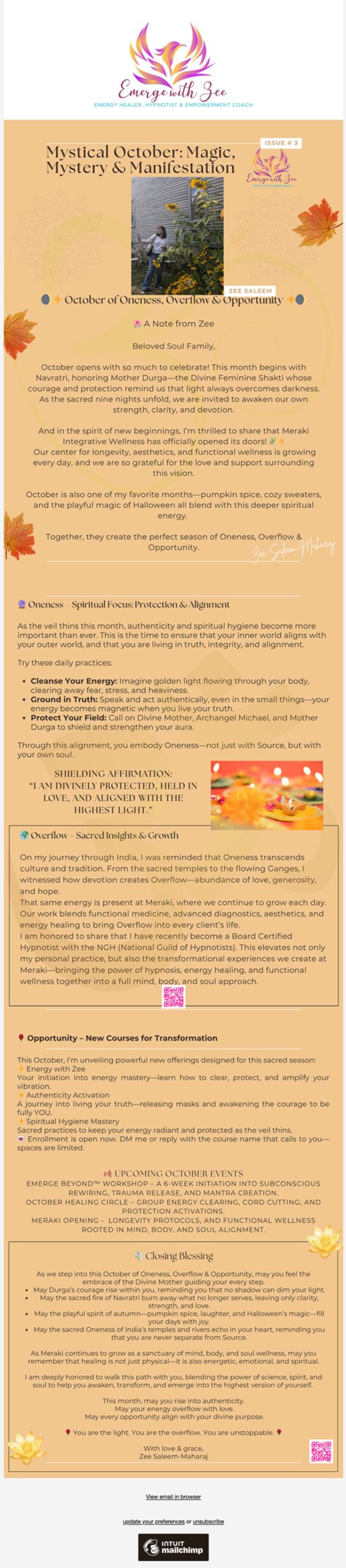 Mystical October Newsletter